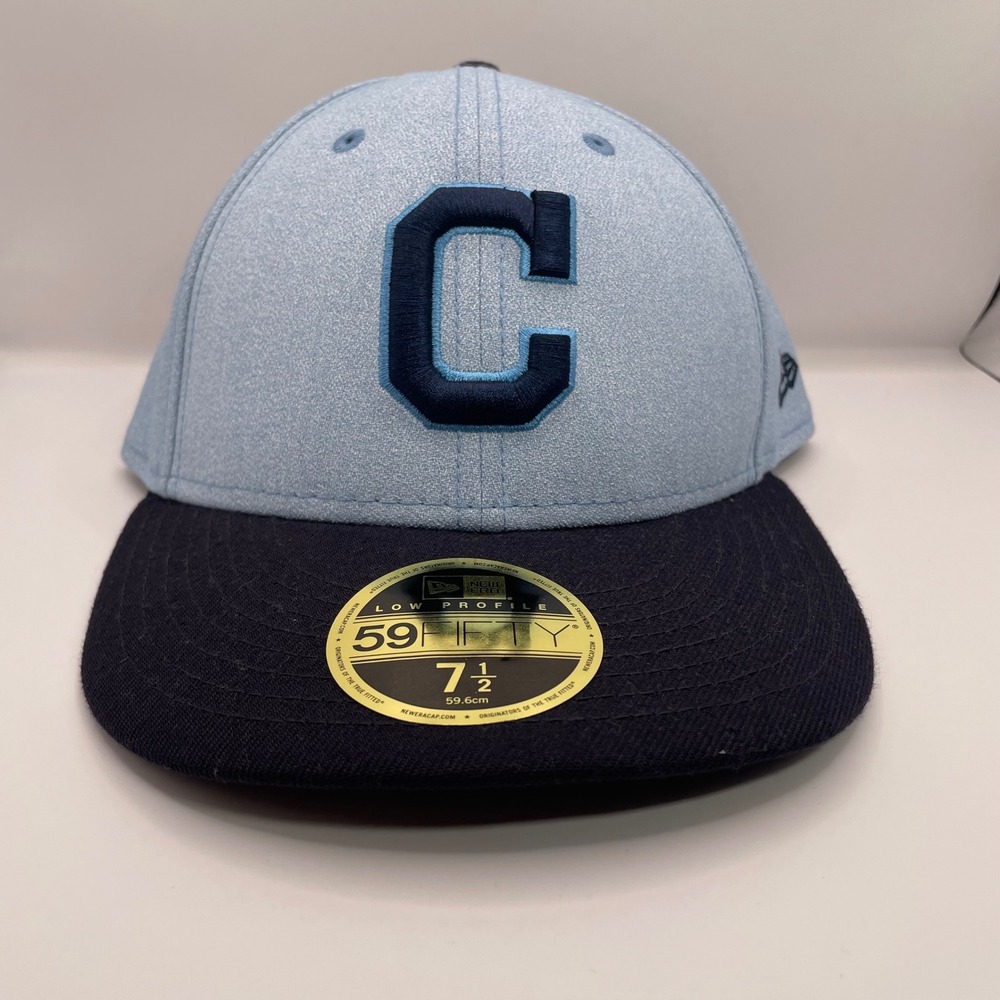 New Era 59FIFTY Low Profile Cleveland Guardians Fathers Day Hat 7 1/2 Blue